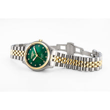 Load image into Gallery viewer, roamer cassandra diamond 31 mm two tone quartz watch green mop dial