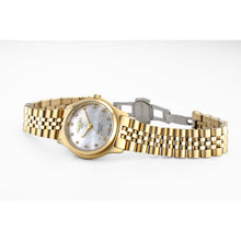 Load image into Gallery viewer, roamer cassandra diamond 31 mm gold plated quartz watch mop dial