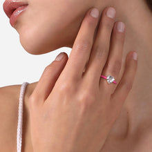 Load image into Gallery viewer, chiara ferragni love parade pink enamel  ring size n