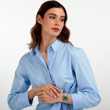 Load image into Gallery viewer, lucien rochat ladies quartz stainless steel green dial bracelet watch