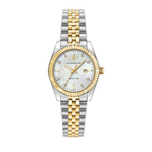 Load image into Gallery viewer, lucien rochat ladies quartz two tone white dial bracelet watch