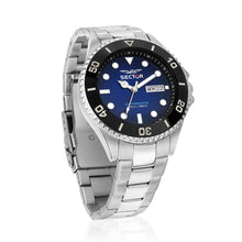 Load image into Gallery viewer, sector automatic gents stainless steel blue dial stainless steel & silicone strap watch