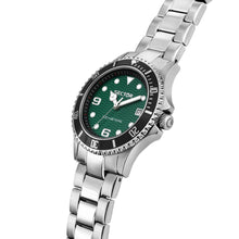 Load image into Gallery viewer, sector 230 35mm 3h green dia stainless steel bracelet bla+green st