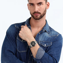 Load image into Gallery viewer, sector chronogrpah quartz gents two tone black dial bracelet watch