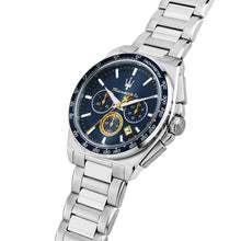 Load image into Gallery viewer, maserati velocita 43mm chrono blue dial stainless steel bracelet+blu s