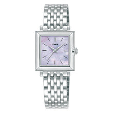 Load image into Gallery viewer, lorus quartz ladies stainless steel pink mop dial bracelet watch