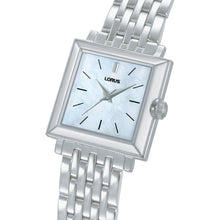Load image into Gallery viewer, lorus quartz ladies stainless steel white mop dial bracelet watch