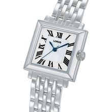 Load image into Gallery viewer, lorus quartz ladies stainless steel white dial bracelet watch