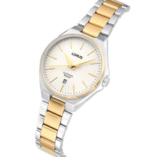 Load image into Gallery viewer, lorus quartz ladies two tone stainless steel white dial bracelet watch