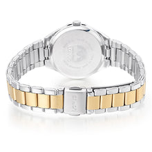 Load image into Gallery viewer, lorus quartz ladies two tone stainless steel white dial bracelet watch