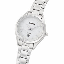 Load image into Gallery viewer, lorus quartz ladies stainless steel white dial bracelet watch