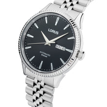 Load image into Gallery viewer, lorus automatic gents stainless steel black dial bracelet watch