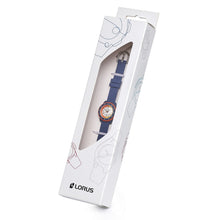 Load image into Gallery viewer, lorus quartz time teacher kids white dial black silicone strap watch