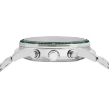 Load image into Gallery viewer, lorus quartz chronograph gents stainless steel green dial bracelet watch