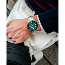 Load image into Gallery viewer, lorus solar gents stainless steel teal dial bracelet watch