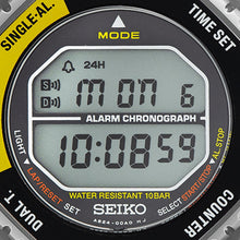 Load image into Gallery viewer, seiko yellow digital alarm chronograph