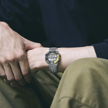 Load image into Gallery viewer, seiko yellow digital alarm chronograph