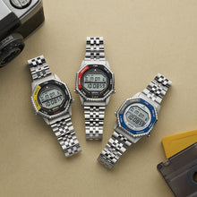 Load image into Gallery viewer, seiko yellow digital alarm chronograph