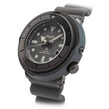 Load image into Gallery viewer, seiko prospex street series solar grey stainless steel and plastic divers grey dial rubber strap watch