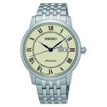 Load image into Gallery viewer, seiko presage automatic stainless steel white dial bracelet watch