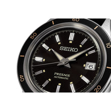 Load image into Gallery viewer, seiko presage automatic black dial, 40.8mm 5bar, nylon strap watch