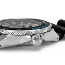Load image into Gallery viewer, seiko prospex padi edition automatic black dial 43.8mm, 200m silicone strap watch