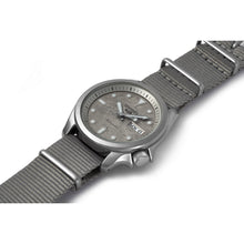 Load image into Gallery viewer, seiko seiko 5 sports concrete automatic silver dial, 40mm, 10bar, nylon watch
