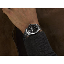 Load image into Gallery viewer, seiko seiko 5 midfield stainless black dial bracelet watch