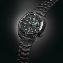 Load image into Gallery viewer, seiko prospex black series 'night vision' turtle diver