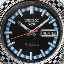 Load image into Gallery viewer, seiko 5 black & white checkered flag special edition