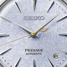 Load image into Gallery viewer, seiko presage 'frozen skydiving' diamond cocktail time 34mm stainless steel bracelet watch