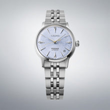 Load image into Gallery viewer, seiko presage 'frozen skydiving' diamond cocktail time 34mm stainless steel bracelet watch