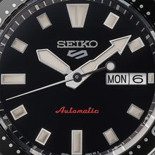 Load image into Gallery viewer, seiko 5 sports skx redux in kuro black dial bracelet watch