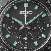 Load image into Gallery viewer, seiko prospex black series 'night vision' solar speedtimer chronograph