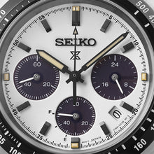 Load image into Gallery viewer, seiko prospex panda solar speedtimer 39mm bracelet watch
