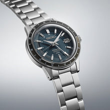 Load image into Gallery viewer, seiko presage 'petrol blue' style 60s road trip gmt