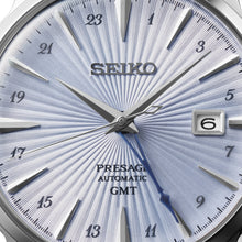 Load image into Gallery viewer, seiko presage cocktail time skydiving gmt light blue dial