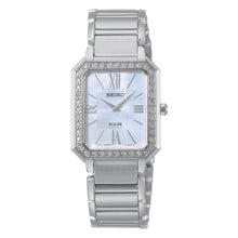 Load image into Gallery viewer, seiko solar ladies stainless steel mop dial bracelet watch