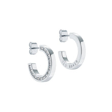 Load image into Gallery viewer, ted baker crystal hoop silver earrings