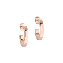 Load image into Gallery viewer, ted baker crystal hoop rose gold earrings