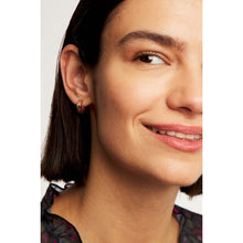 Load image into Gallery viewer, ted baker helanna  nano logo hoop earring rose gold tone