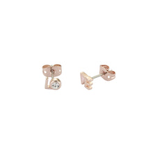 Load image into Gallery viewer, ted baker liinah lo-ve stud earring baby pink, clear crystal
