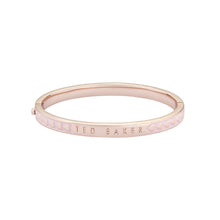 Load image into Gallery viewer, ted baker elliee: enamel heart rose gold tone light pink bangle