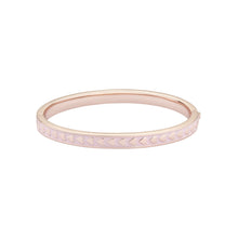 Load image into Gallery viewer, ted baker elliee: enamel heart rose gold tone light pink bangle