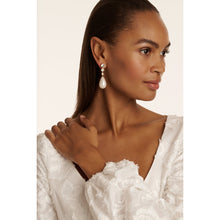 Load image into Gallery viewer, ted baker pearsti: statement crystal bead drop earrings gold tone