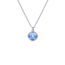 Load image into Gallery viewer, ted baker crastel: crystal pendant necklace silver tone, light blue crystal