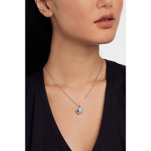 Load image into Gallery viewer, ted baker crastel: crystal pendant necklace silver tone, light blue crystal