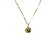 Load image into Gallery viewer, ted baker soltell: solitaire sparkle crystal pendant necklace gold tone black dianond crystal