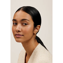 Load image into Gallery viewer, ted baker heplie: crystal hoop earrings (14mm) gold tone,, rainbow crystal