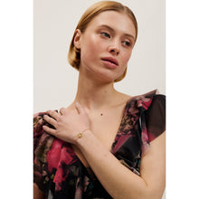 Load image into Gallery viewer, ted baker florie: pearl flower adjustable bracelet gold tone